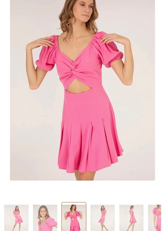 Pierre Cardin Pembe Elbise - Görsel 2