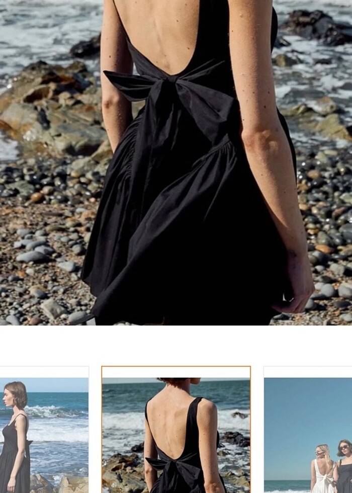 Juste siyah kabarık elbise - Görsel 3