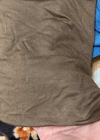 Kadın Mavi gri ve kahverengi penye şal - Görsel 5