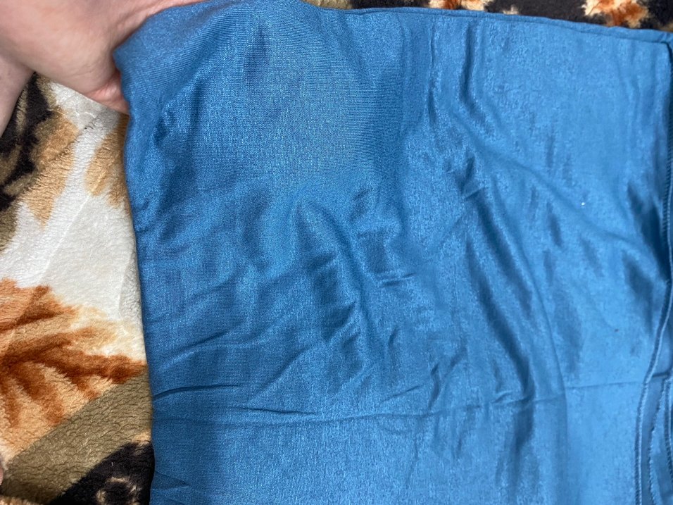 Kadın Mavi gri ve kahverengi penye şal - Görsel 4