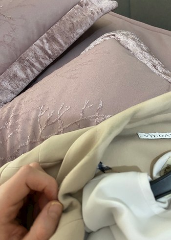 Bej Düğmeli Kadın Blazer Ceket - Görsel 4