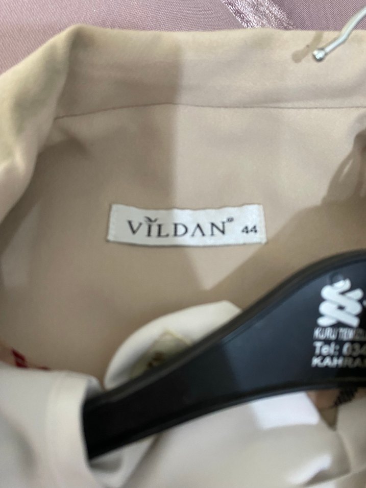 Bej Düğmeli Kadın Blazer Ceket - Görsel 3