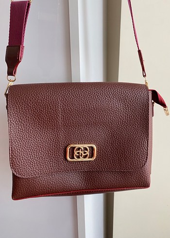 Bordo Deri Kadın Çanta - Görsel 3