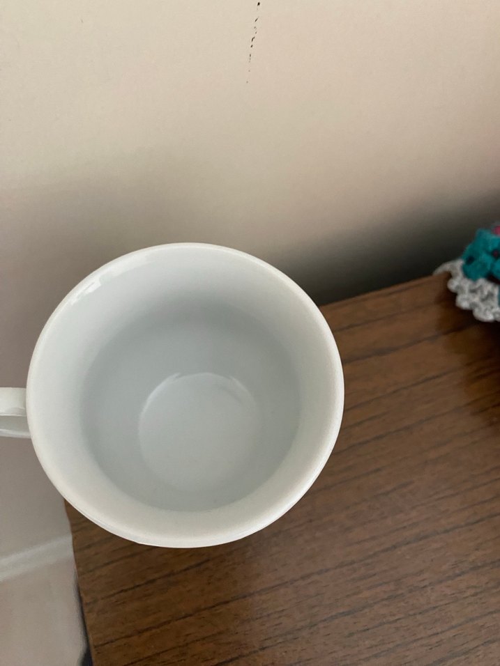 Pastel Çiçek Desenli Beyaz Porselen Fincan - Görsel 2