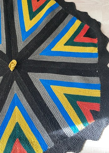 Çok Renkli Desenli Yuvarlak Paspas - Görsel 5