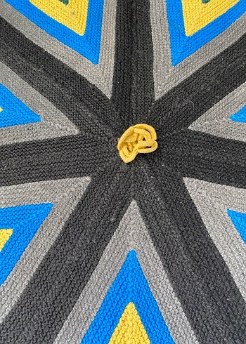 Çok Renkli Desenli Yuvarlak Paspas - Görsel 2