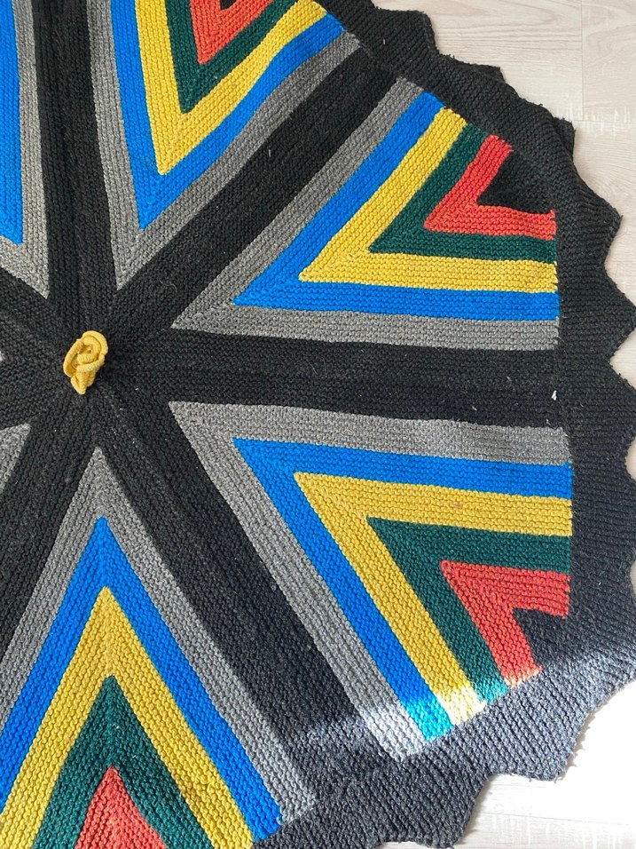 Çok Renkli Desenli Yuvarlak Paspas - Görsel 5