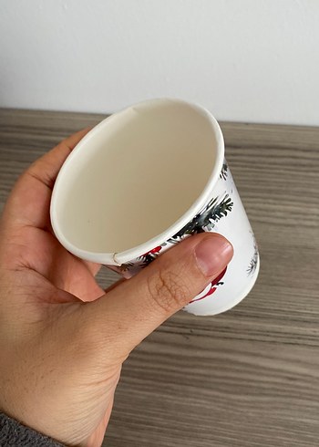 Mutlu Yıllar Temalı Beyaz Kağıt Bardak - Görsel 3