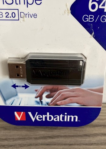 64 GB Verbatim PinStripe USB 2.0 Bellek - Görsel 2