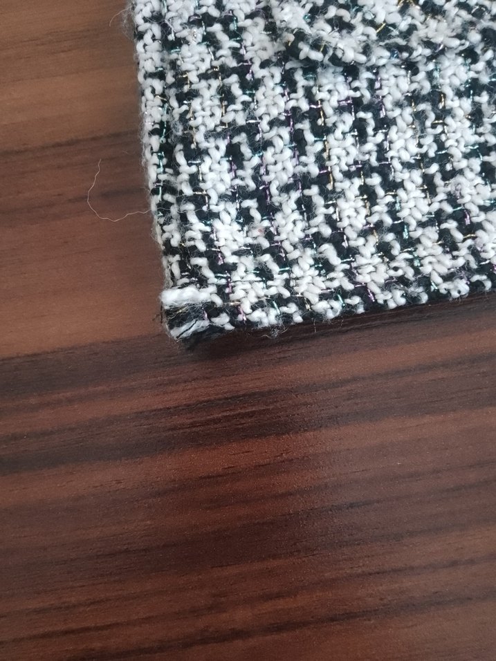 koton Kız Çocuk Gri Ekose Örgü Kolsuz elbise - Görsel 4