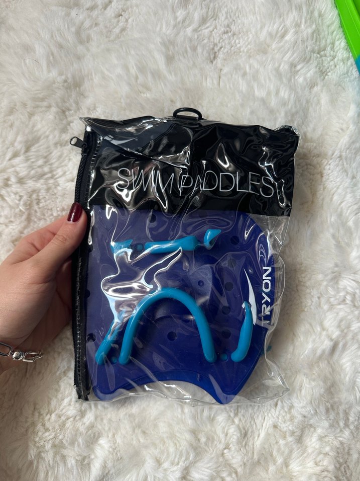 Çocuklar için Renkli Mavi Yüzme Paletleri ve Sandaletler - Görsel 3