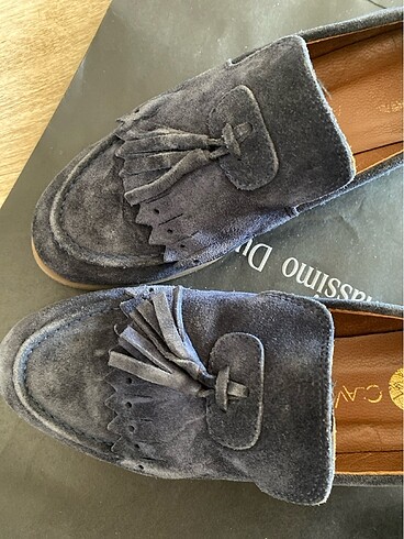 Hotiç Süet lacivert loafer