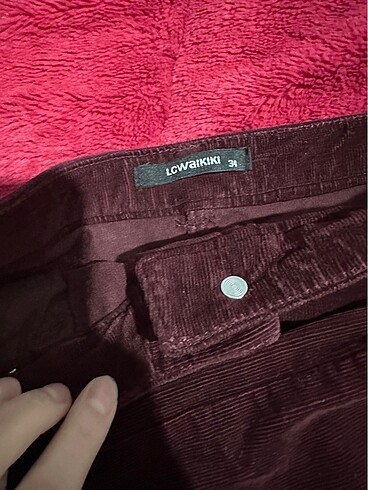 LC Waikiki Kadife bordo etek