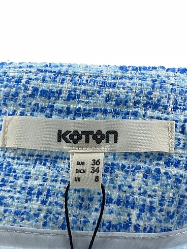36 Beden mavi Renk Koton Mini Etek %70 İndirimli.