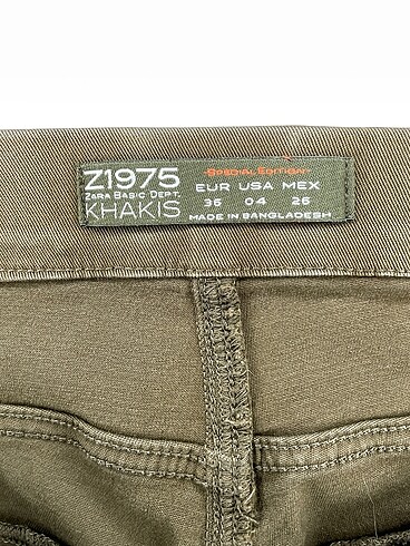 36 Beden haki Renk Zara Düz Kesim %70 İndirimli.