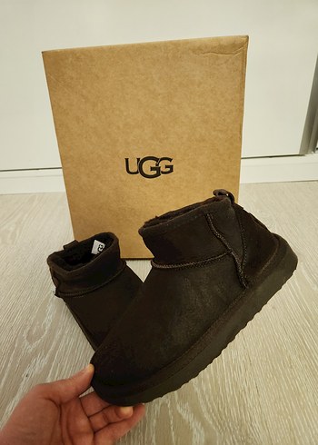 UGG Kahverengi Süet Tüylü  Bot - Görsel 7