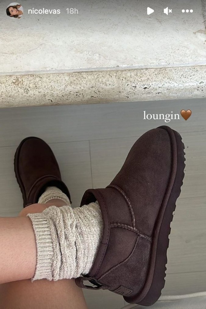 UGG Kahverengi Süet Tüylü  Bot - Görsel 2