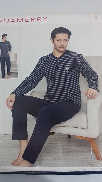 M beden erkek pamuklu penye mevsimlik pijama takımı - Görsel 2