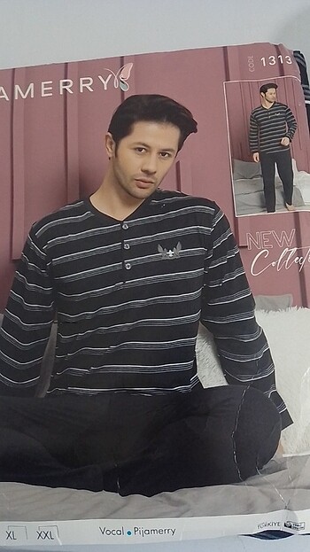 M beden antrasit erkek pijama takımı - Görsel 2