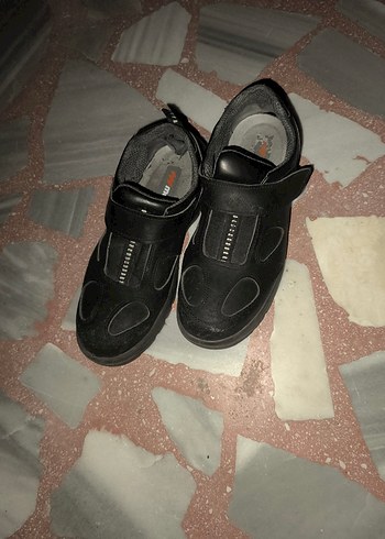 Siyah Erkek Biker Botları Velcro Detaylı - Görsel 3