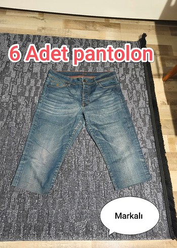 6 adet markalı pantolon