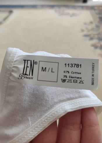 m Beden beyaz Renk TEN marka beyaz kadın iç çamaşırı