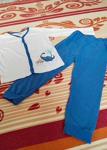 24-36 Ay Beden mavi Renk Çocuk Pijama Takımı