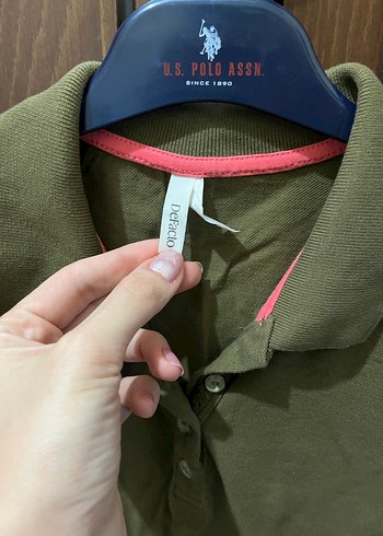 Düğmeli Kısa Kollu yeşil Polo Tişört - Görsel 3