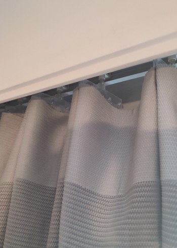 Gri ve Beyaz Düz Modern Tül dikey stor Perde - Görsel 8