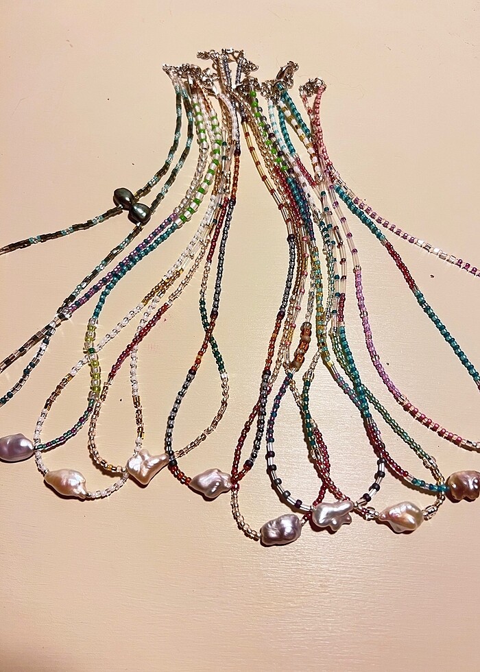 Gerçek İnci  Yazlık Kolye - Görsel 2