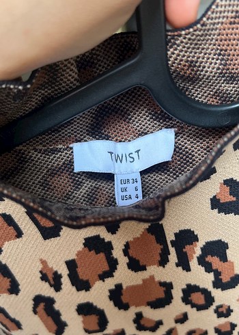 Leopar Desenli Balıkçı Yaka Elbise - Görsel 2