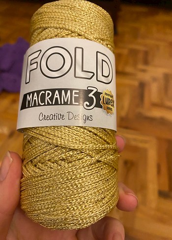 Altın Rengi Parlak FOLD SİMLİ Makrome - Görsel 2