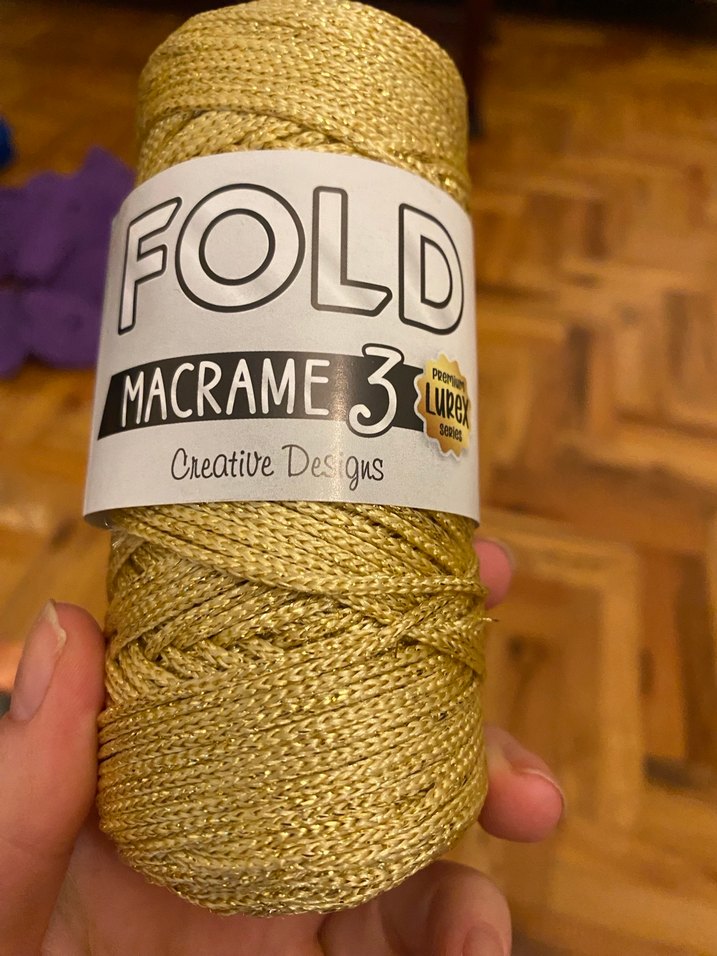 Altın Rengi Parlak FOLD SİMLİ Makrome - Görsel 2