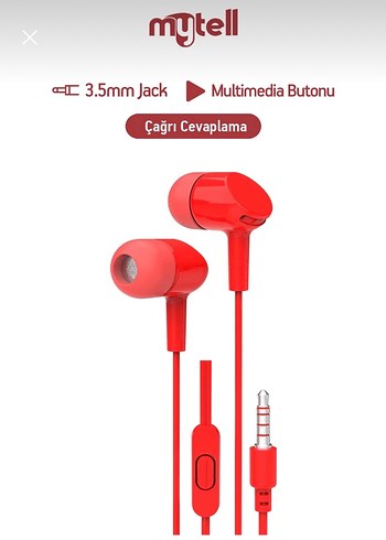 Kırmızı Mytell Acordion Mikrofonlu Kulaklık - Görsel 2