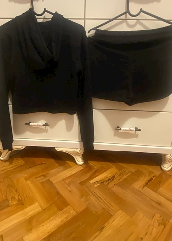 Tommy Hilfiger Siyah Kadın şortlu Eşofman Takımı - Görsel 2