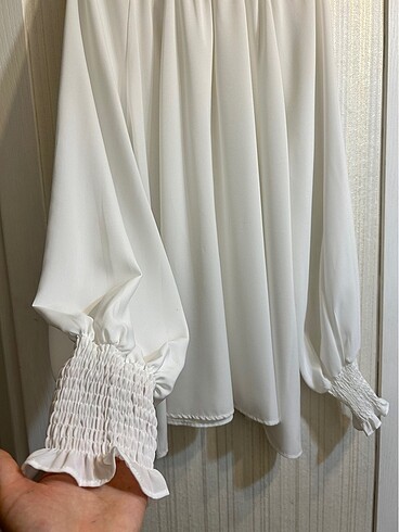 Crep kumaş tunik hiç giyilmedi