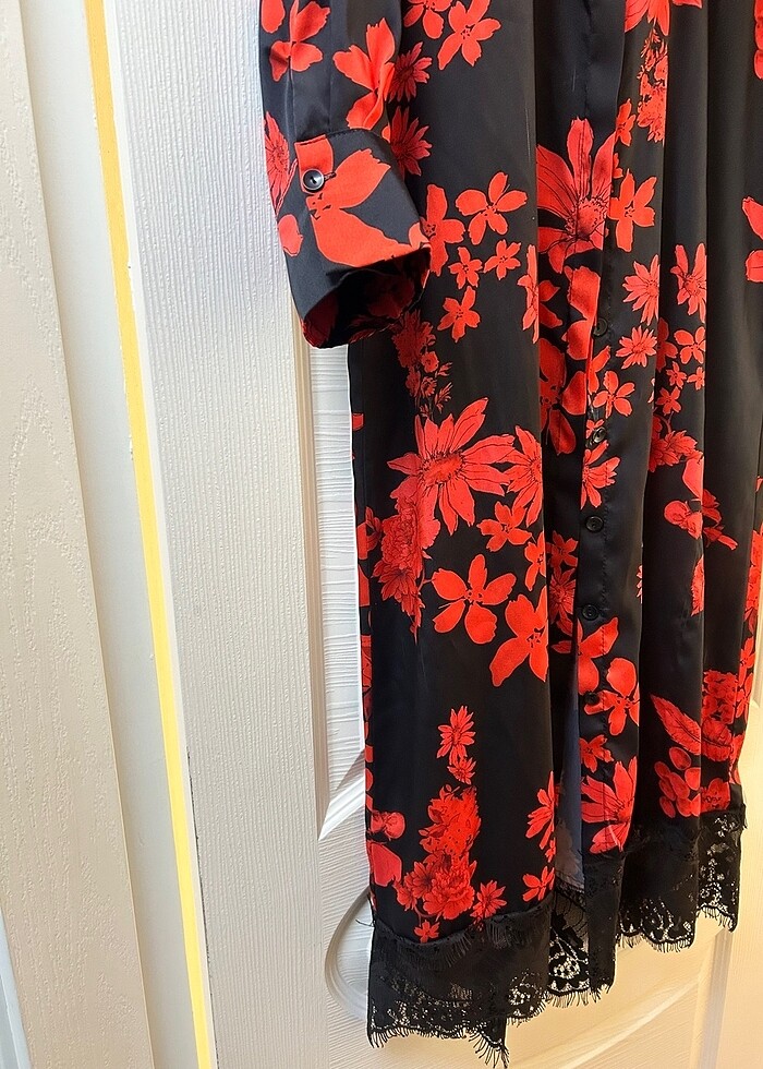 Saten elbise tunik - Görsel 2