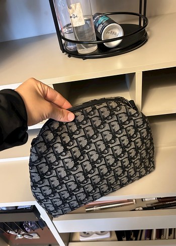 Gri Baskılı Fermuarlı Kadın Çanta - Görsel 2