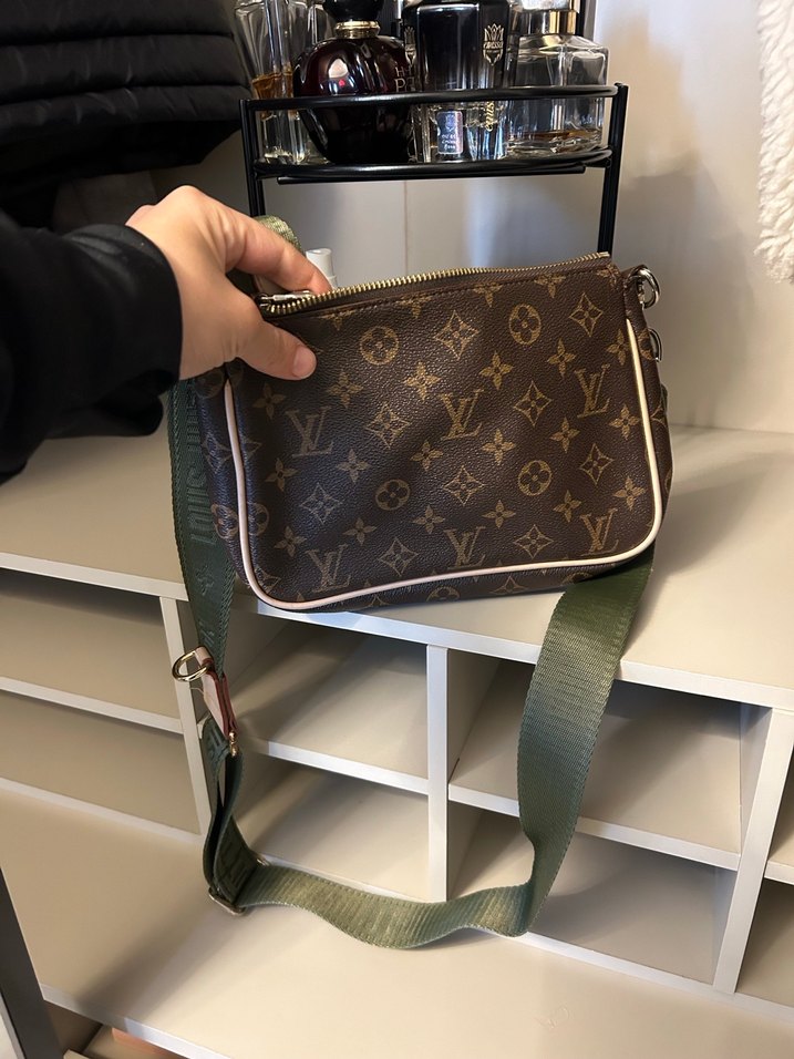 Kahverengi Deri Tokalı Kadın Çapraz Çanta - Görsel 2