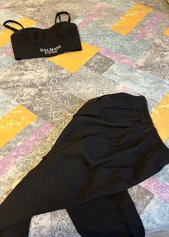 Siyah Balmain Paris takım - Görsel 8