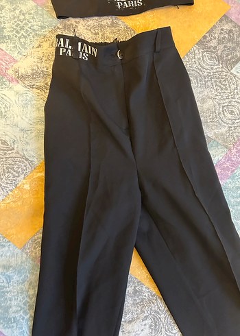 Siyah Balmain Paris takım - Görsel 5