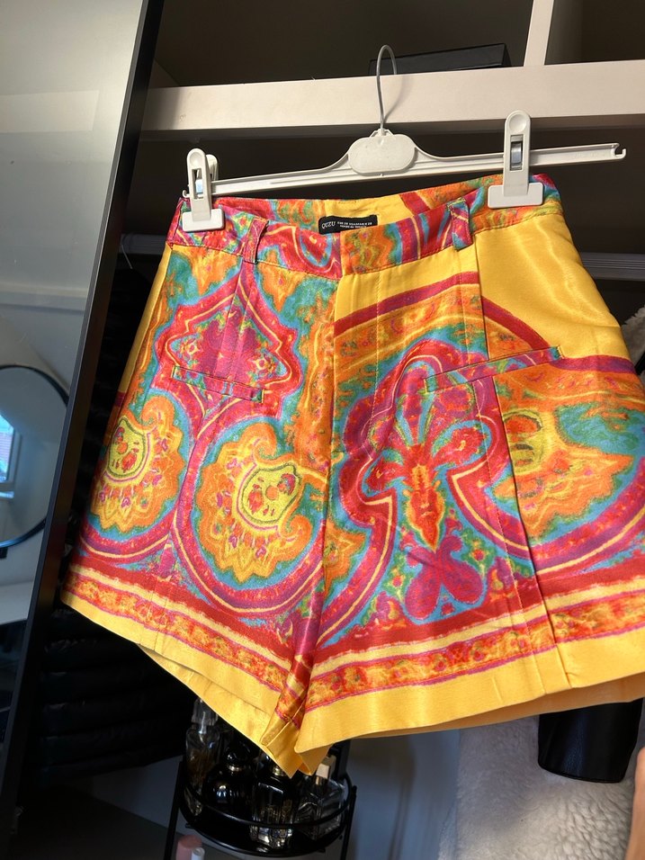 Renkli Bohem Mini Şort - Görsel 3