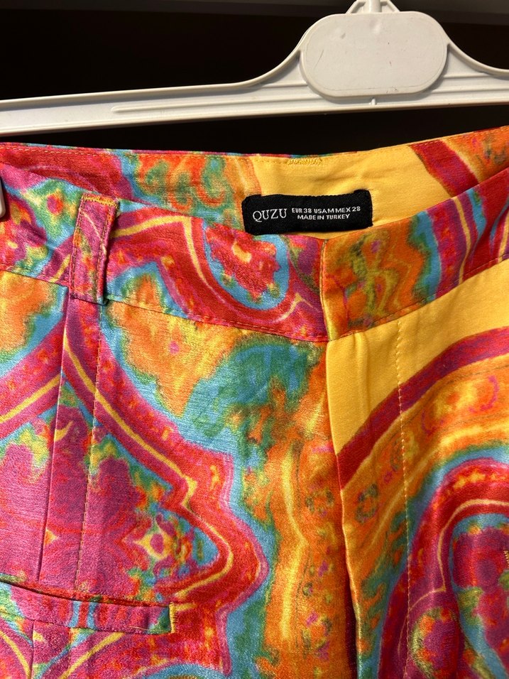 Renkli Bohem Mini Şort - Görsel 2