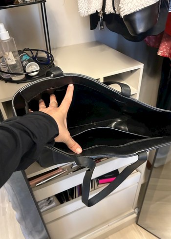 Calvin Klein Siyah Deri Kadın Çanta - Görsel 3