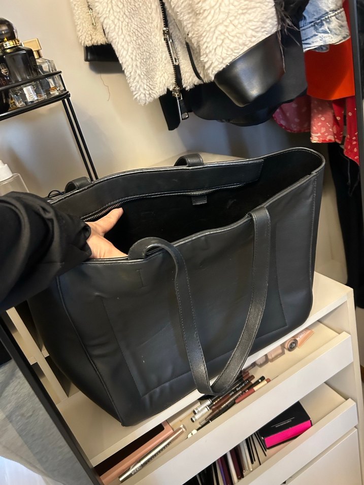 Calvin Klein Siyah Deri Kadın Çanta - Görsel 2