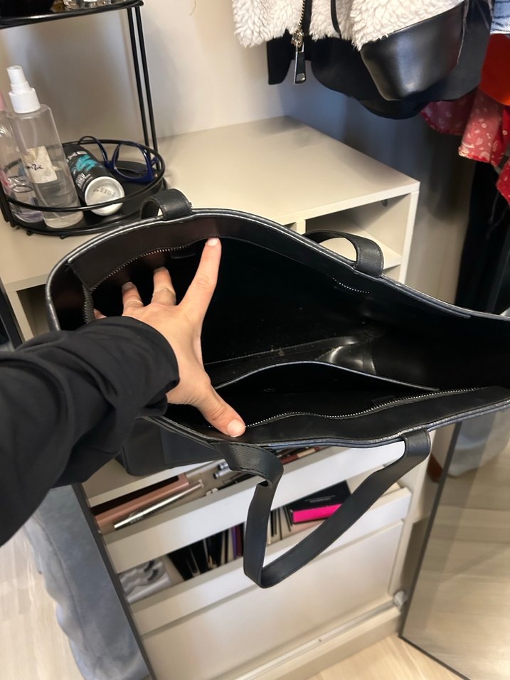 Calvin Klein Siyah Deri Kadın Çanta - Görsel 3