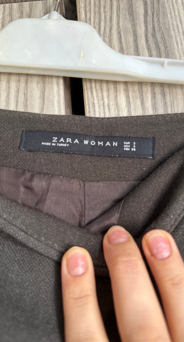 Gri Drapeli Midi Kalem Etek - Görsel 2