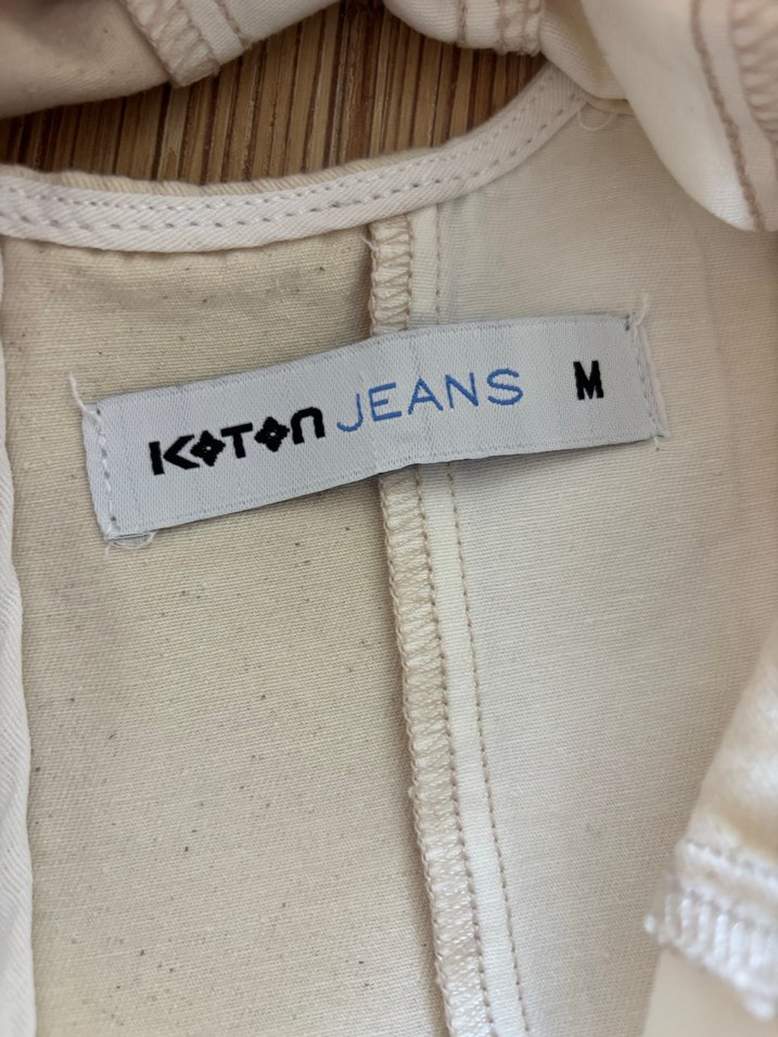 Bej Keten Bohem Büstiyer - Görsel 3