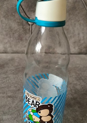 Mavi Renkli Ayı Desenli Çocuk Matara - Görsel 2