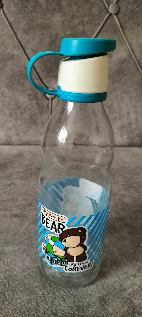 Mavi Renkli Ayı Desenli Çocuk Matara - Görsel 2